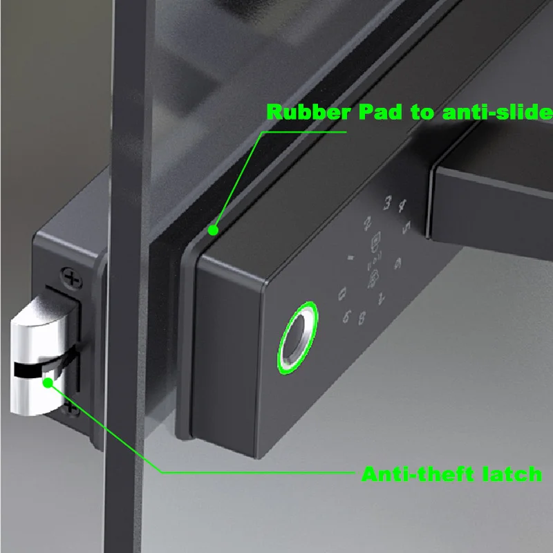 Smart Glass Door Lock Swing Slide Door Lock Bometric Fingerprint Electronic Lock Office Wood Door Security Keypad Lock