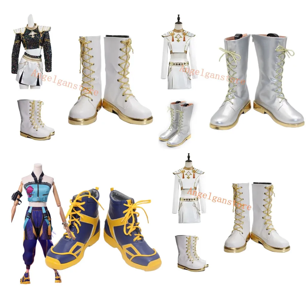 

Белые ботинки KDH Zoey, сине-желтые туфли для косплея, аниме-ботинки для карнавала, вечеринки, Хэллоуина, обувь для детей и взрослых, для мальчиков и девочек