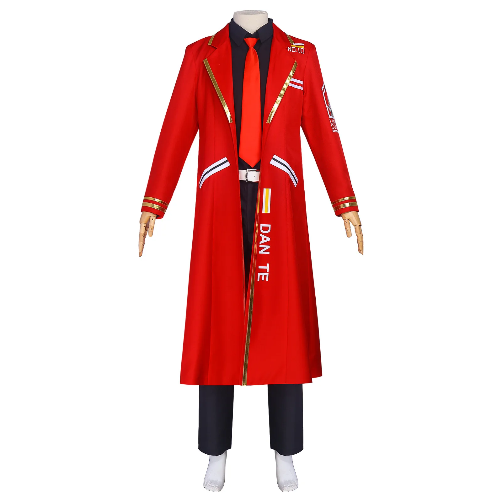 

Red Long Coat DAN TE Uniform Suit Men Women Halloween Party Carnival Roleplay Outfits Game Limbus Company Cosplay Dante Costume