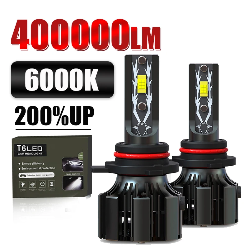 

H7 1:1 Mini H4 Светодиодная автомобильная фара 40000LM H1 H8 H9 H11 9005 Светодиодная лампа HB3 9006 HB4 Высокий и низкий свет с вентилятором охлаждения 6000K 120W