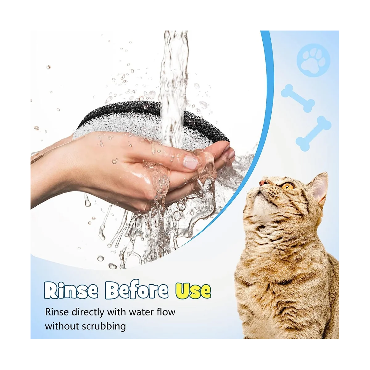Cat Water Fountain Filter, 16 Pack Pet Fountain Filter Replacement Compatible with WF050 Pet Water Fountain