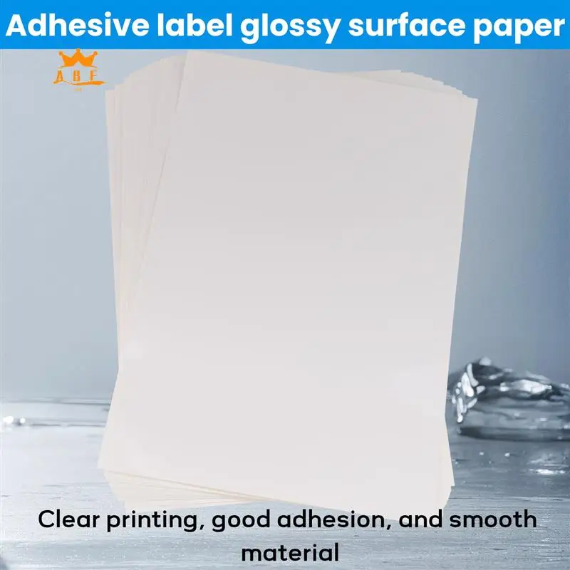 

A08E-50 Sheets A4 White Self Adhesive Waterproof Sticker Label Surface Paper For Lazer Inkjet Printer Copier