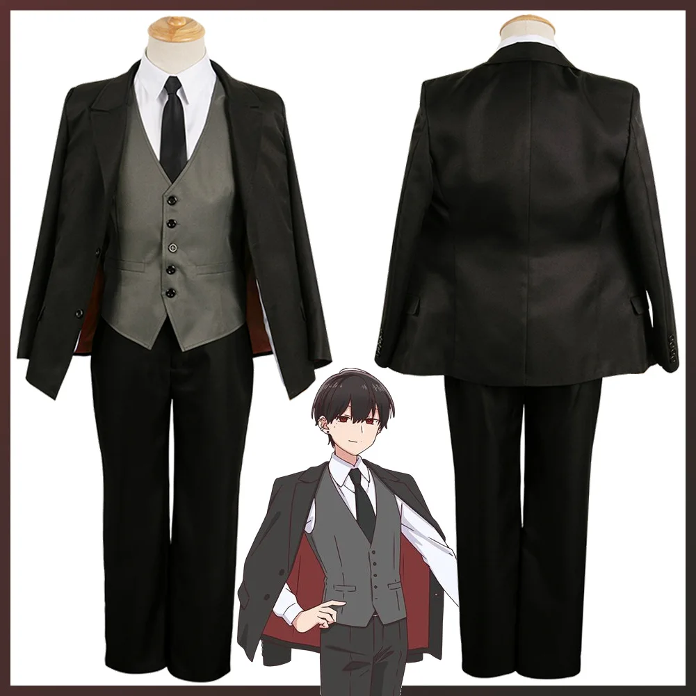 

Suo Cosplay Anime Goukon no Ittara Onna gar Inakatta Hanashi Costume Unisex Disguise Suits Coat Pants Neck Tie Halloween Outfits