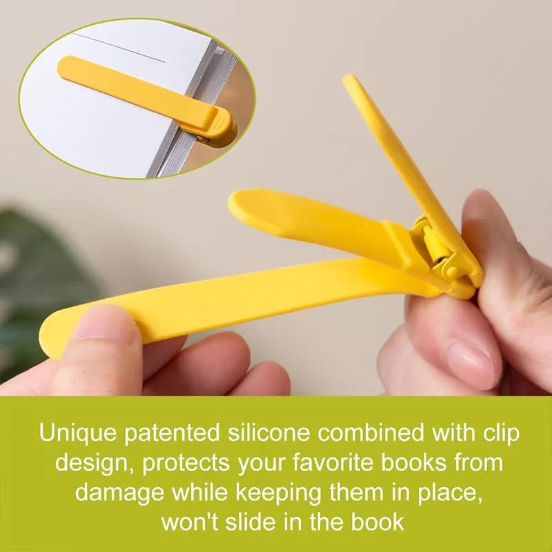 1/3/6Pcs Silicone Bookmark Automatically Follows Page Flipping Student Bookmarks Office Stationery Home Office School Supplies