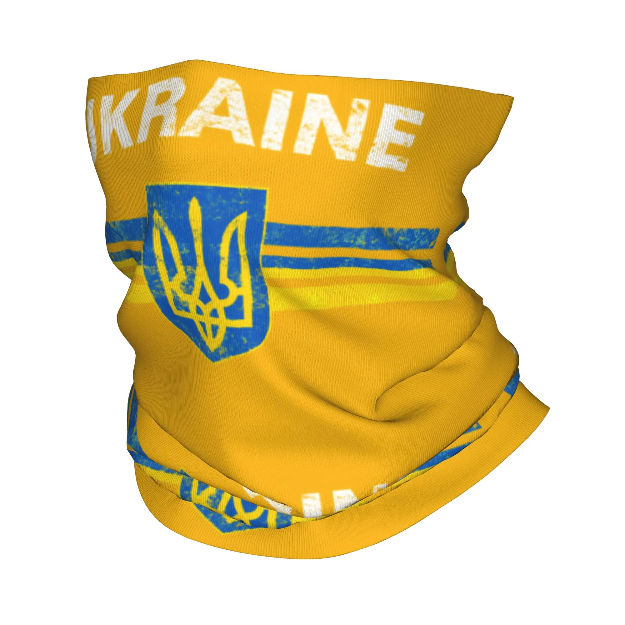 Coat of Arms Ukraine Ukrainian Flag Bandana Winter Neck Warmer Women Windproof Wrap Face Scarf for Ski  Gaiter Headband