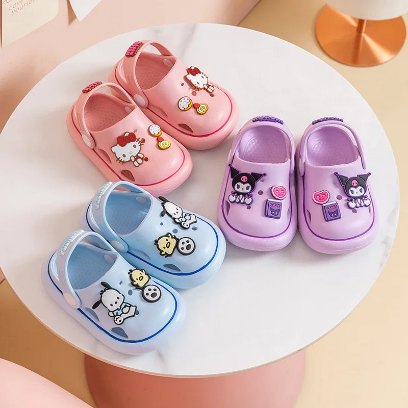 Sanrio Children'S Cartoon Anti-Slip Soft-Soled Slippers Boys And Girls Bathroom Slippers Super Cute Baby Home Casual Shoes