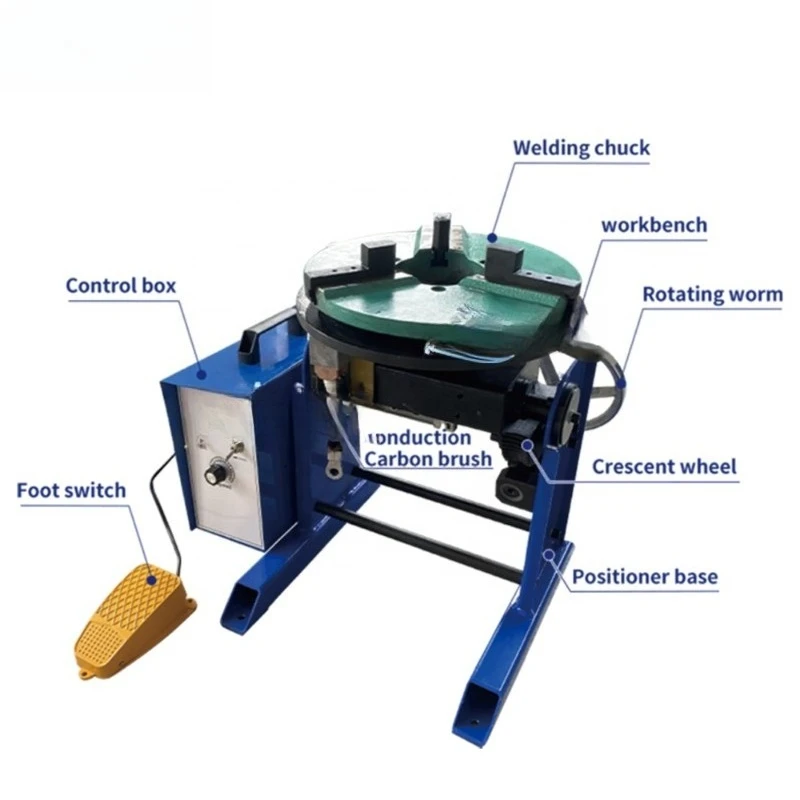 

220V Rotary Welding Positioner with 30KG Turntable Table 0-90 Degree Welder Welding Equipment