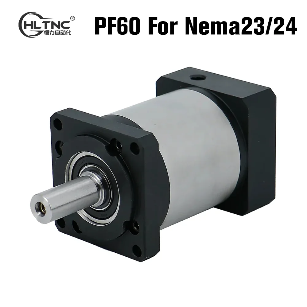 

HLTNC PF60 3:1 to 10:1 High Precision and low Backlash CNC Gearbox planetary Reducer for NEMA23 24 60mm 200W 400W Servo Motor