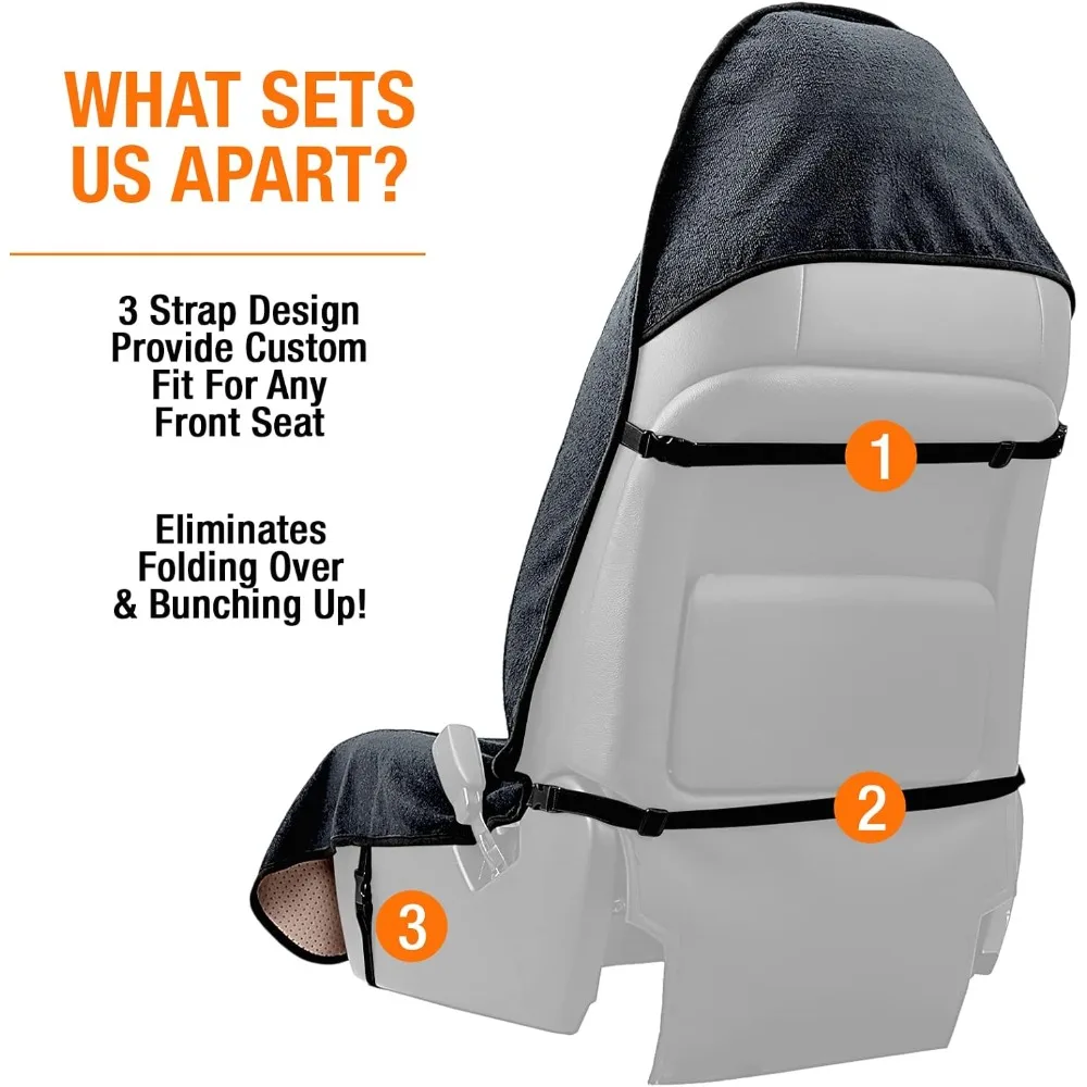 Funda universal impermeable para asiento de coche, toalla para el sudor de tela de rizo para entrenamientos de gimnasio y viajes