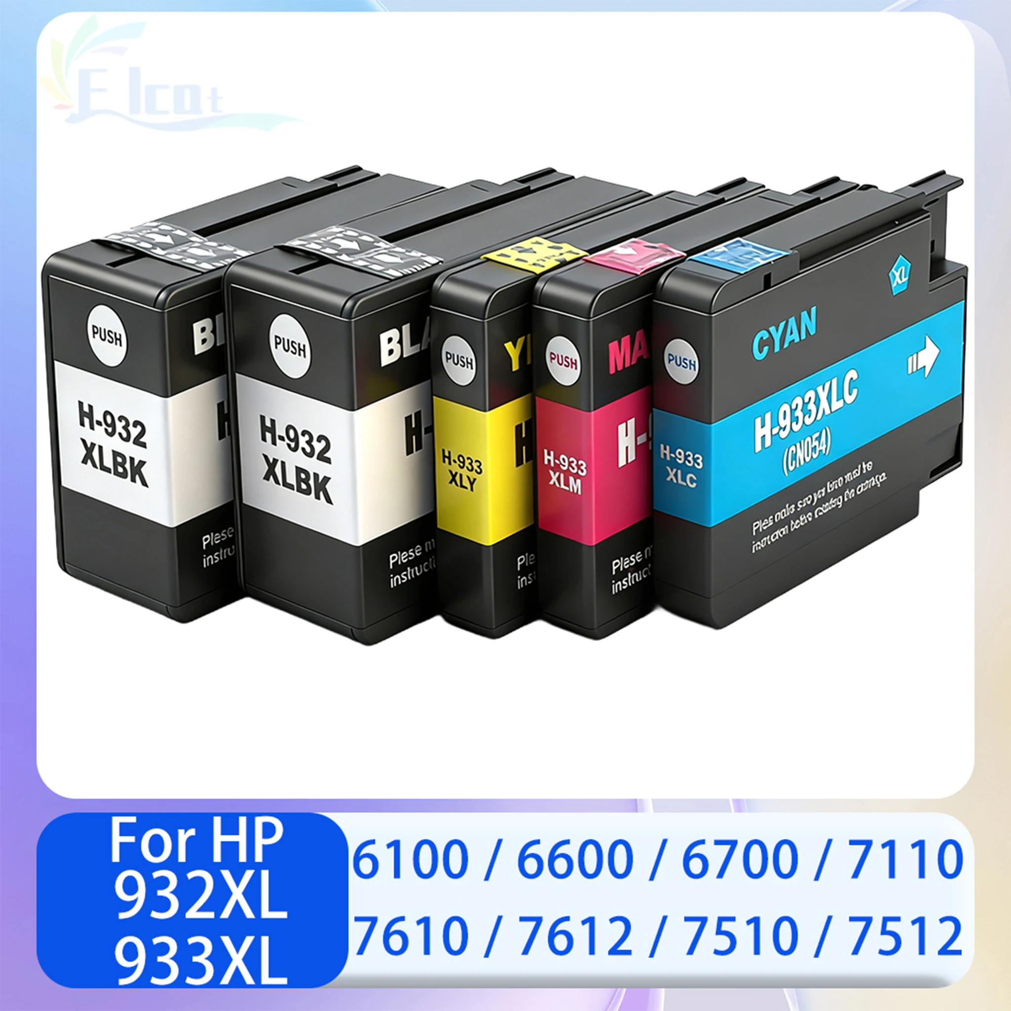 

For HP 932 933 932XL 933XL Ink Cartridge Compatible For HP Officejet 6100 6600 6700 7110 7610 7612 7510 7512 Printer Cartridge