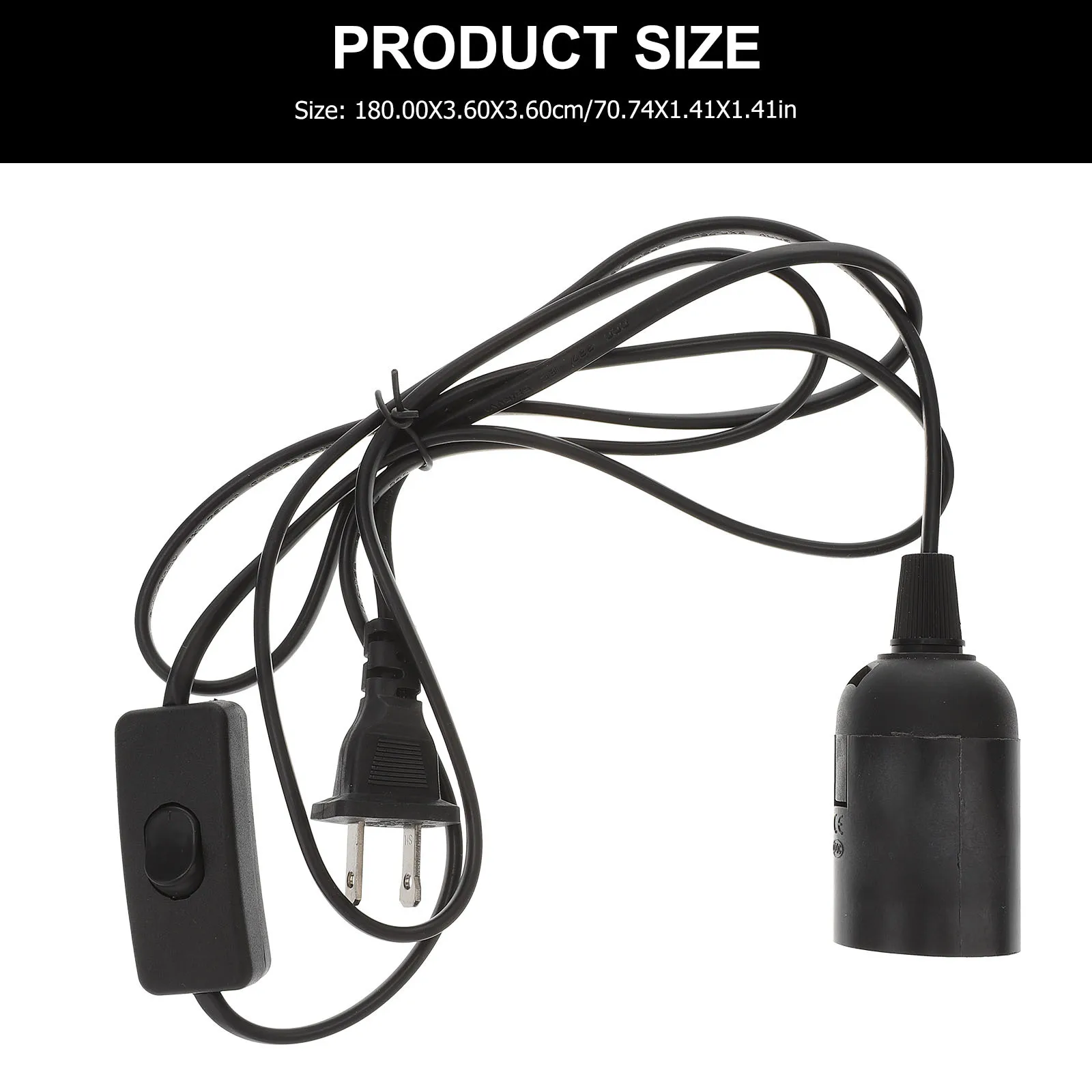 

2Pcs E27 Us Plug Pendant Light Cord Hanging Socket Lamp Rotatable Bulb Holder Extension Light Accessories Lamp Cord with