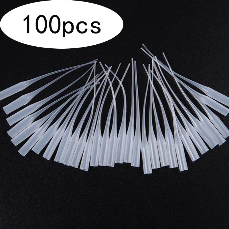 100pcs/set Glue Micro-Tips Plastic Glue Extender Precision Applicator Dropping Tube Nozzle for Crafting Adhesive Dispensers