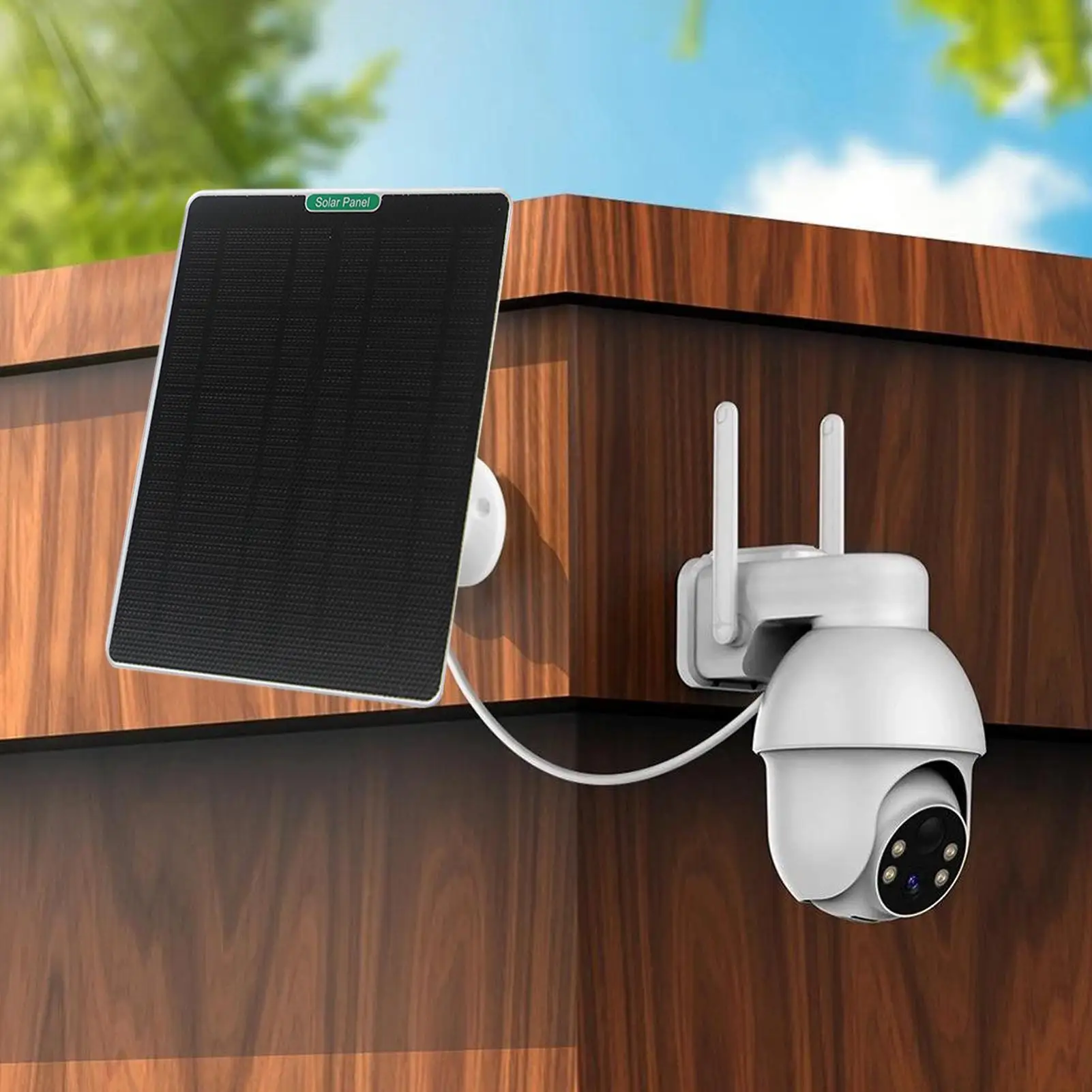 

Solar Charging Panel 50w Solar Battery Charger For Security Camera Energy-Saving Waterproof Generator External Battery Pack For