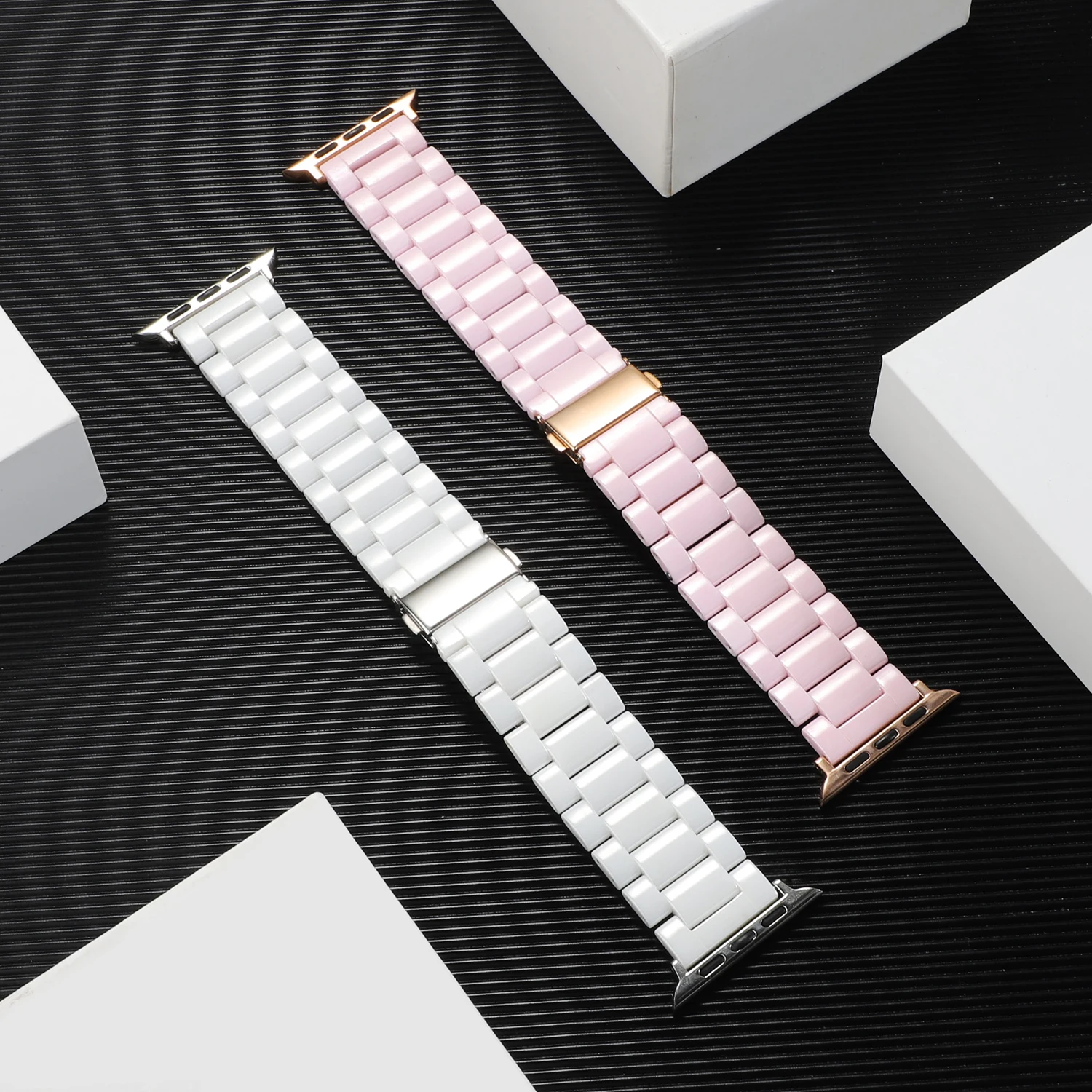 Ceramic Bracelet Strap For Apple Watch Ultra2 49mm 9 8 7 6 Band 40mm 44mm Wristband Strap For Apple watch 38/42mm 41mm 45mm Band