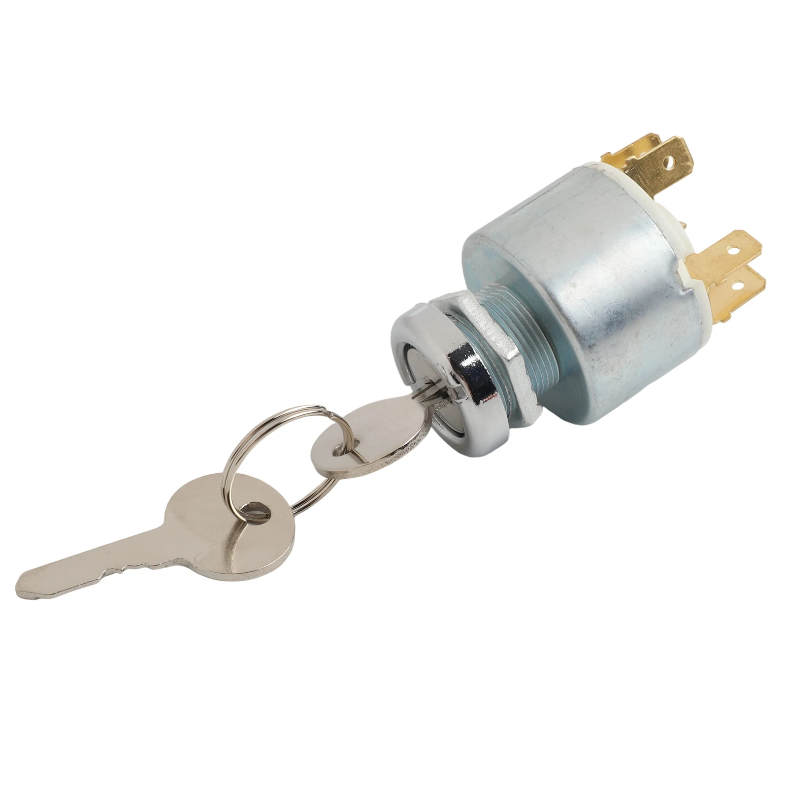 

W/2 Keys 3 Position Car Lgnition Switch Ignition Switch Keys 12V Aluminum Brand New High Temperature Resistance