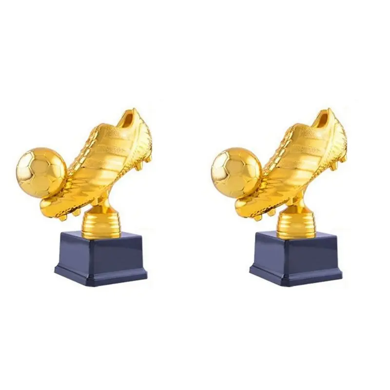 【SPECIAL】2X European Football Golden Boot Award Trophy Football Match Excellent Player Award Football Shoe Award Souvenirs 23Cm