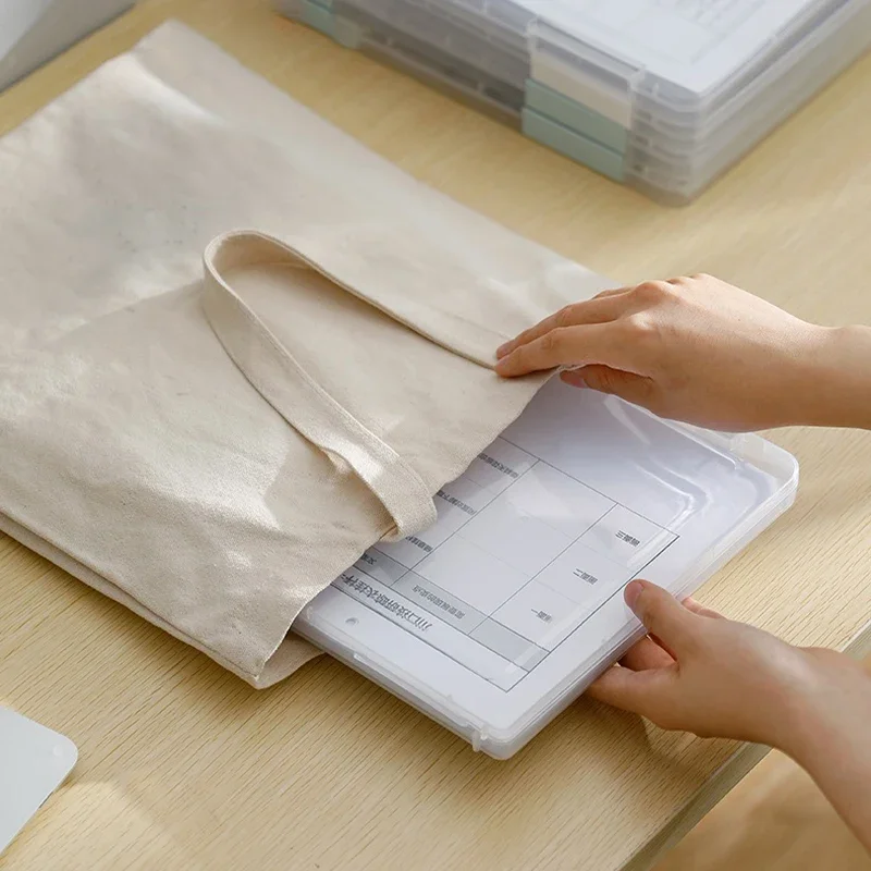 1 قطعة A4/A5 المحمولة الوجه تصميم صندوق ملفات فرز تخزين اكسسوارات شفافة المضادة للانزلاق مشبك مجلد مكتب الأعمال المنظم