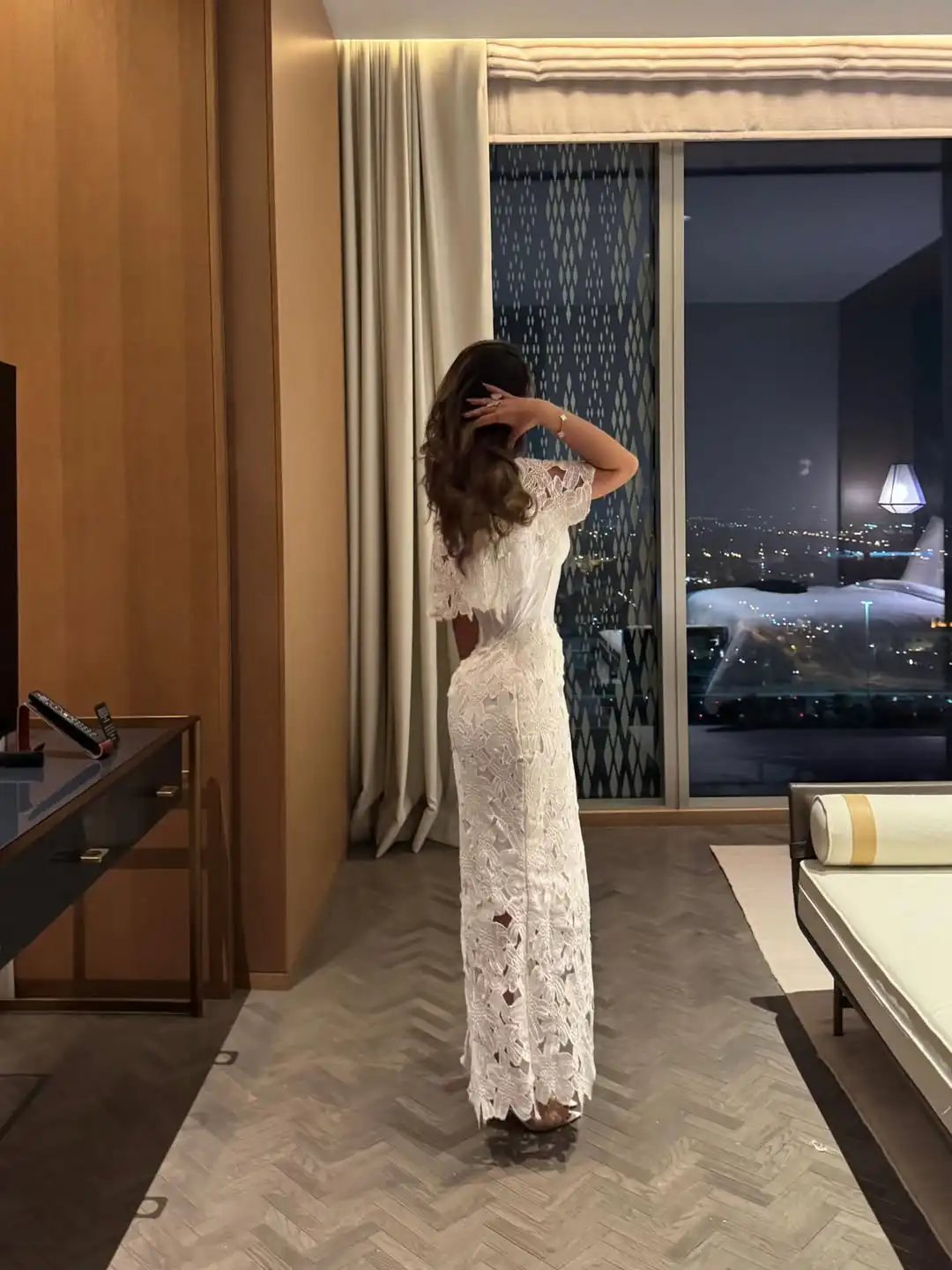 Adore Customized Luxurious Elegant Evening Dresses Sheath Lace Sweetheart Ankle length Lace Pleats Party Dresses Formal Dresses image 4