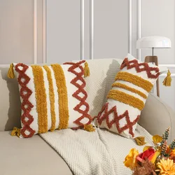 New Tufted Cotton Cushion Cover 45x45cm Living Room Sofa Throw Pillow Covers Decorative Bedroom Headboard Pillowcase Home Decor