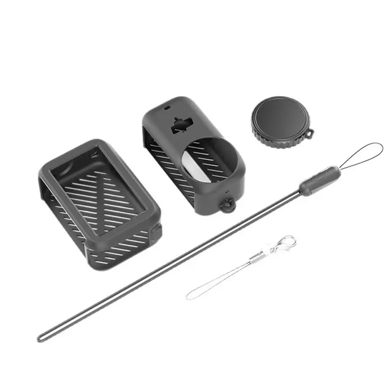 N36R-For DJI Somonano Protective Cover Full Coverage Silicone Shockproof Case With Lens Cap Thumb Grip Anti-Scratch Design A