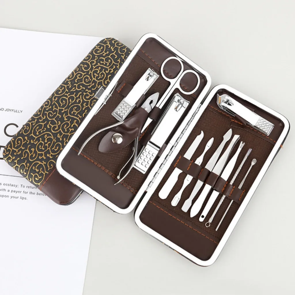 Kit de Manicure Compacto com Cortador de Unhas, Pinça e Tesouras