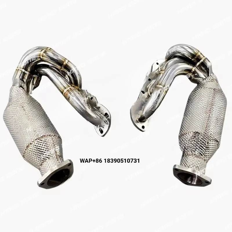 

Catted Exhaust Header for 911 997.2 Carrera Turbo S 3.8 2010-2012 High Performance Exhaust Manifold with Heat Shield