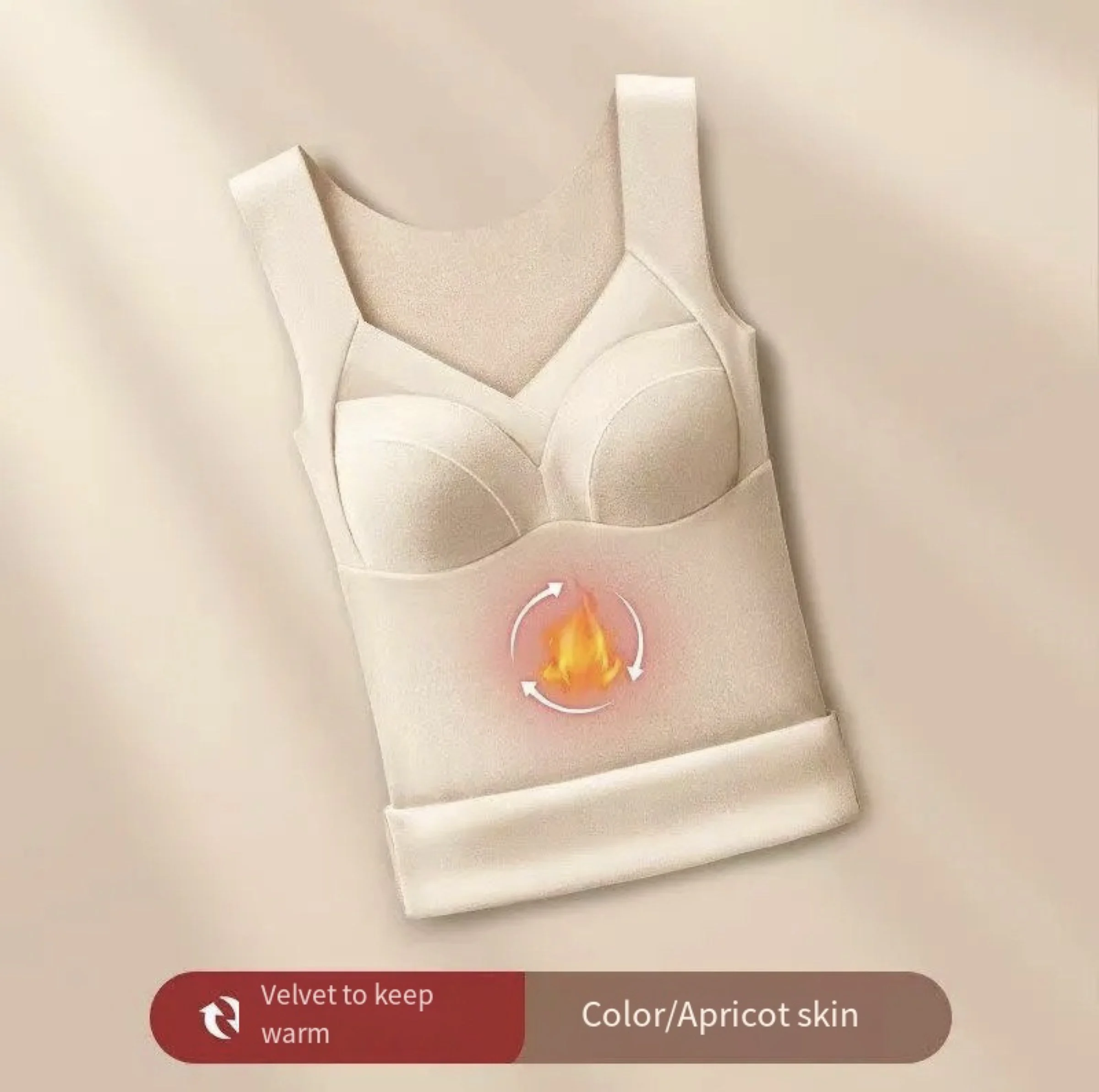 1pcs Woman Thermal Underwear Autumn WinterThermo Lingerie Soft Warm Top Wear Thermo Vest Undershirt With Bra Padded
