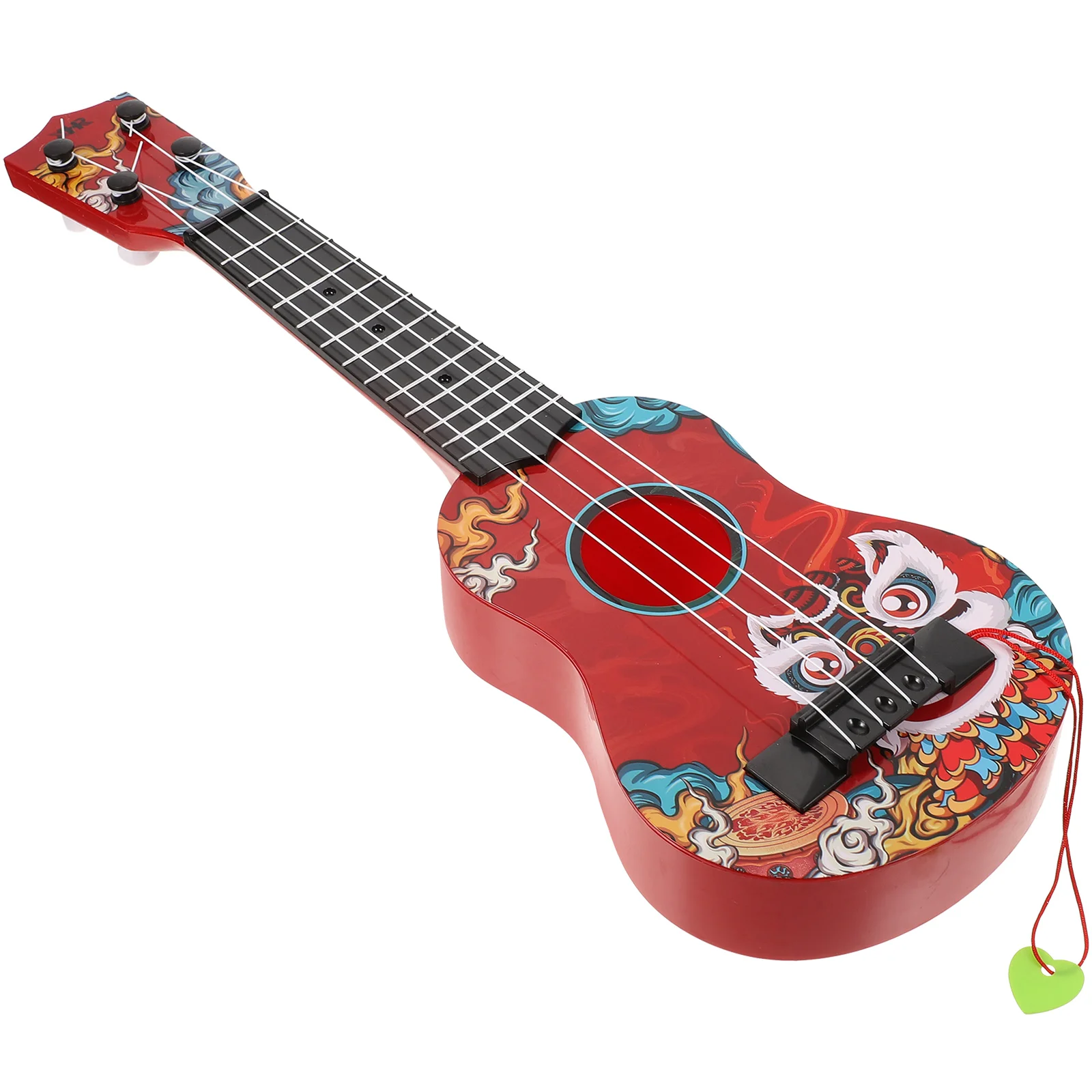 Children's Ukulele Kids Musical Learning Toy Instrument Red Plastic Educational Guitar