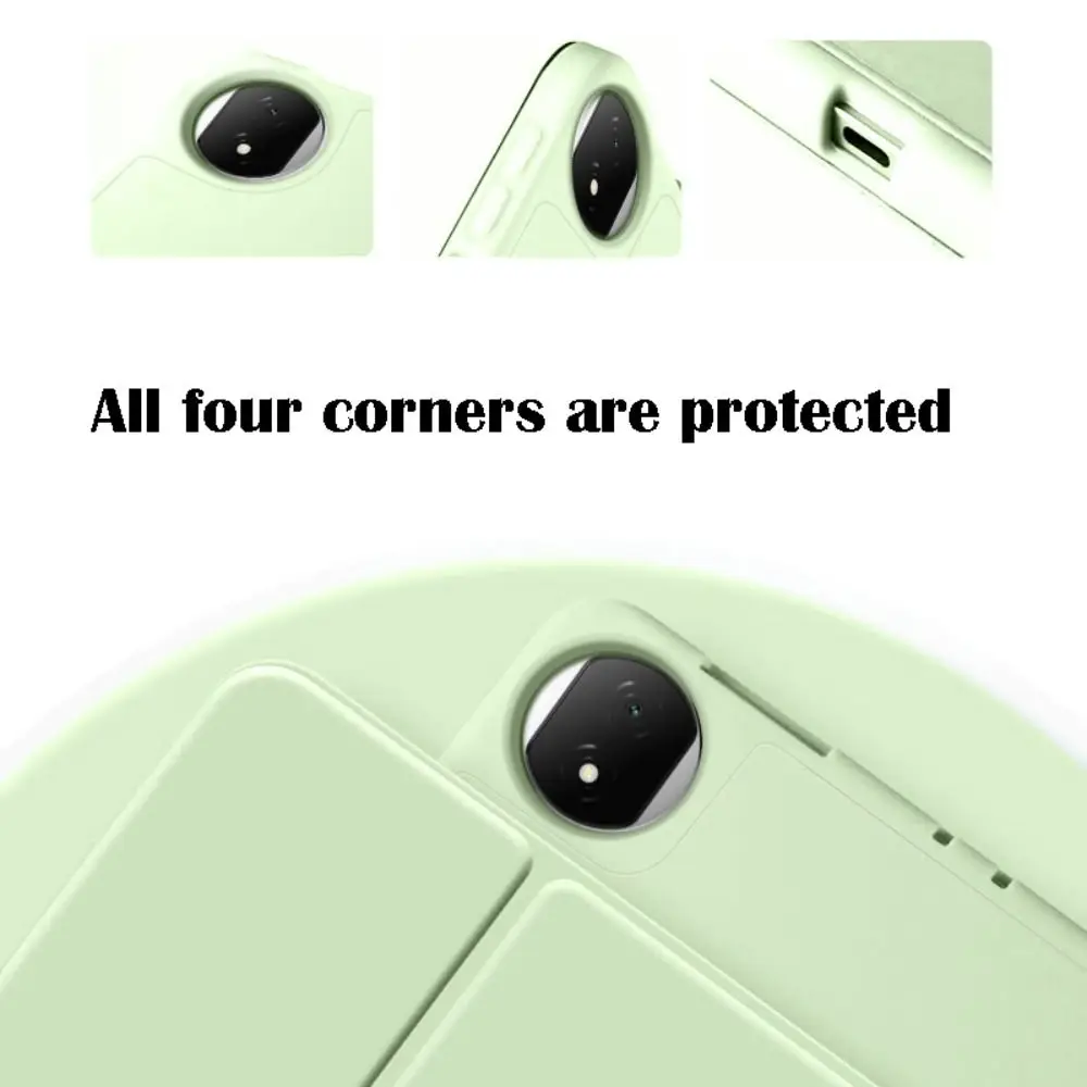 New Tri-Folding Stand Tablet Case Multi-Angle Viewing Shockproof Tablet Funda Silicone Anti Scratch to Honor MagicPad 2 12.3inch