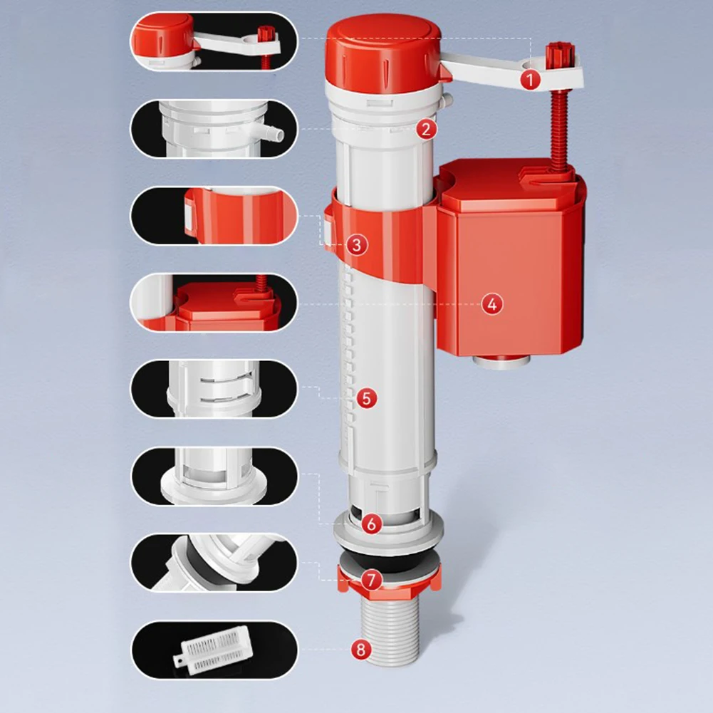 Fill Valve For Cistern Height Adjustable Valve Bathroom Renovation Adjustable Water Level Control Efficient Water Conservation