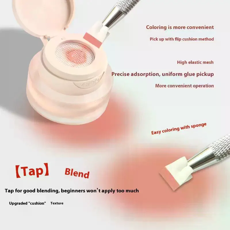 Air Cushion Padding Glue Nail Polish Glue Pink Color Nail Art High Saturation Gypsum Painting Glue For DIY Manicure Home Salon