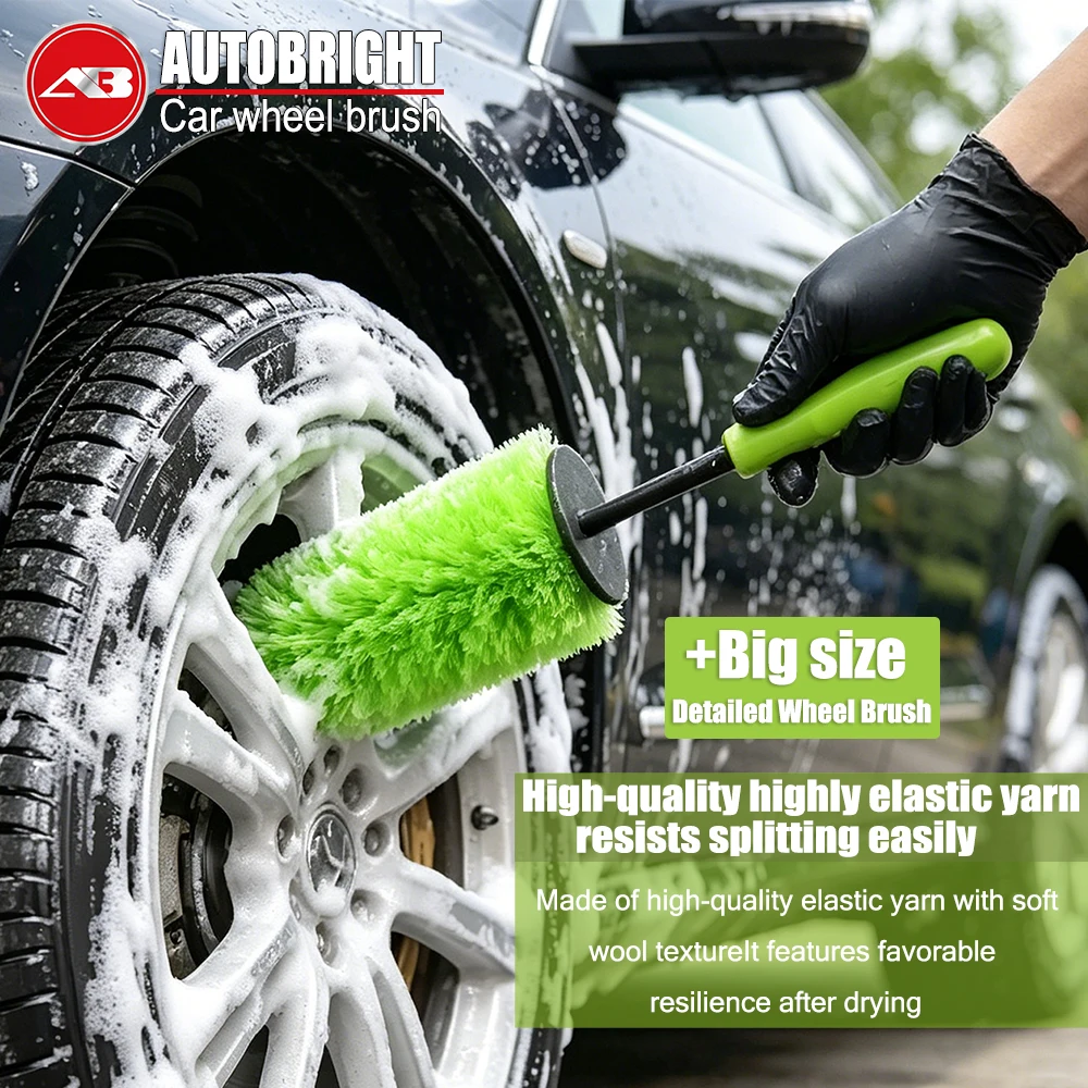 AUTOBRIGHT Felgenreinigungsbürste mit weichen Borsten, kratzfreier Reiniger für die Autopflege