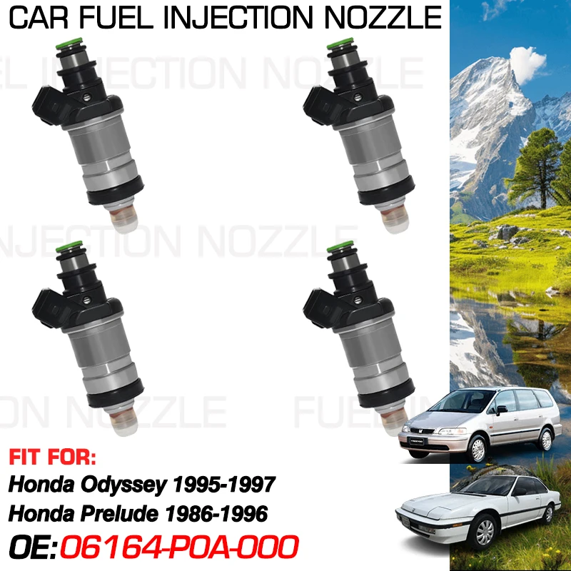 06164-P0A-000 06164PJ0683 for Honda Odyssey Isuzu Oasis 1995-1997 Honda Prelude 1986-1996 1x Car Fuel Injectors Nozzle Injection