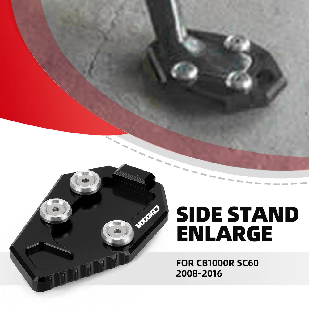 

For Honda CB1000R SC60 2008-2012 2013 2014 2015 2016 Motorcycle Foot Stand Kickstand Side Extension Support Plate Accessories