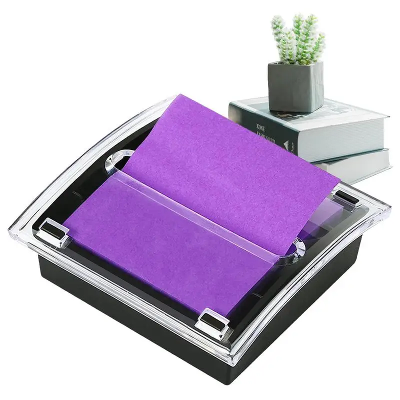 sticky note holder para sala de aula acrilico pop up notes dispenser sticky note organizer suprimentos de mesa cor clara 01