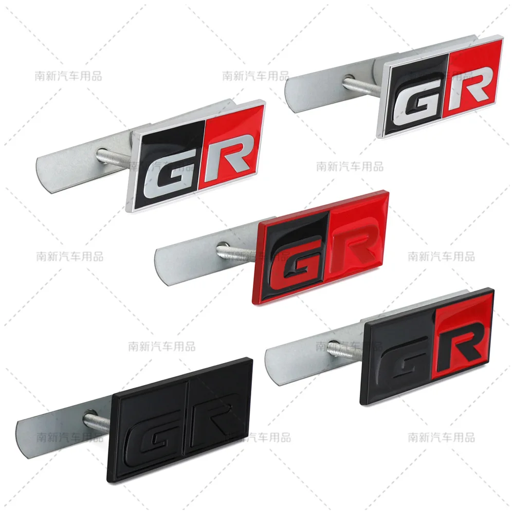 1X 3D Metal GR GRSPORT Sport Car Front Grille Badge Emblem For Corolla Camry Prius Accessories