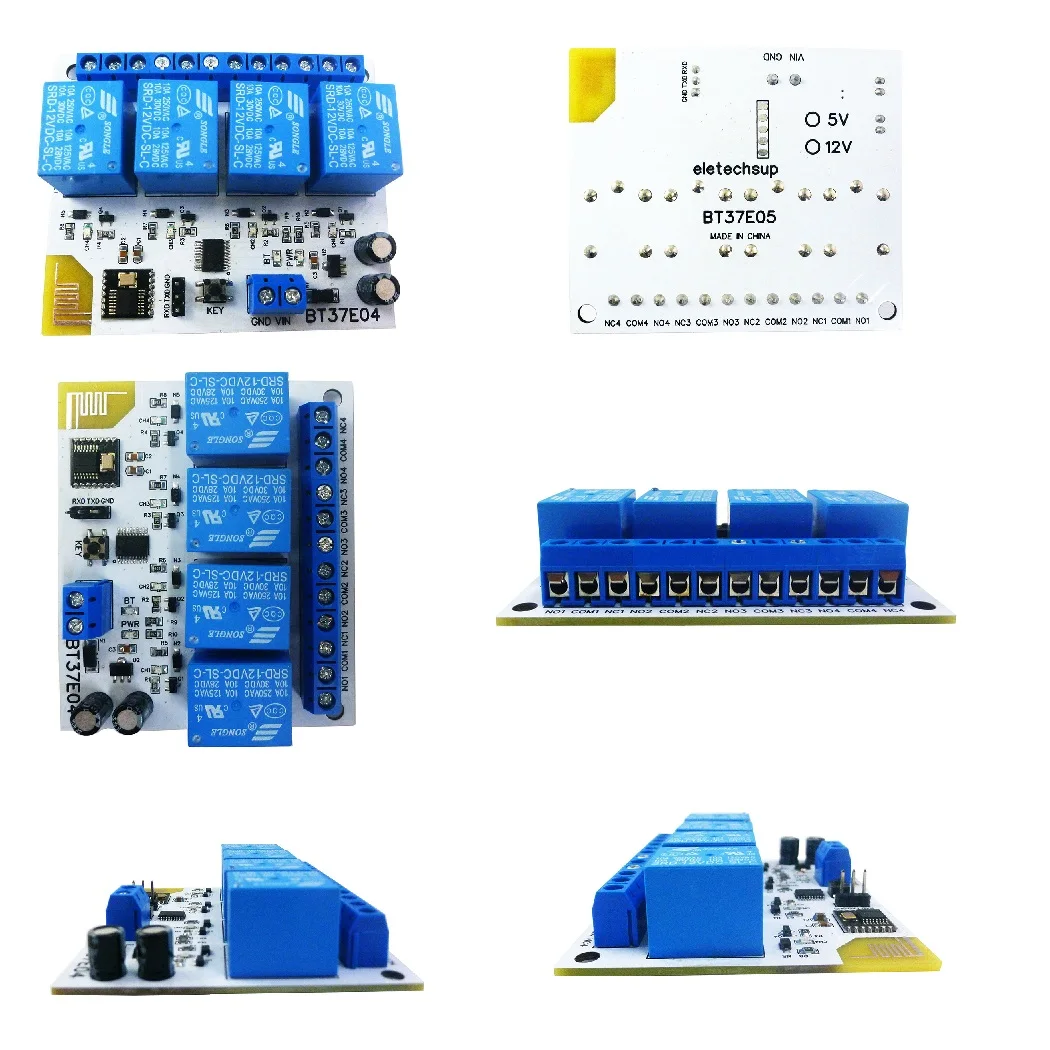 

4 Ch DC 5V/12V IOS Android Bluetooth-Compatible BLE Relay 2.4G RF Remote control IOT Module Command customization Switch Board