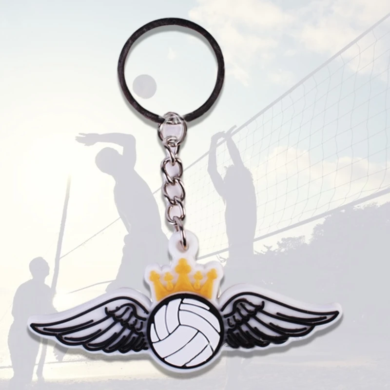 5Pcs Volleyball Keychains Jewelery Keys Party Pendants Gift Chain for Volleyball Favor Fan Pendant Keychain Case Keyring