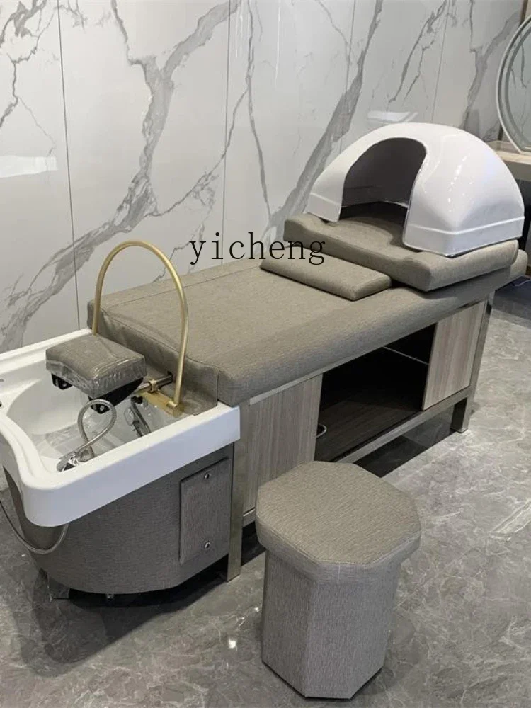 Barber Shop Fumigation Water Circulation Massage Couch Beauty Salon Hair Salon Head Treatment Bed