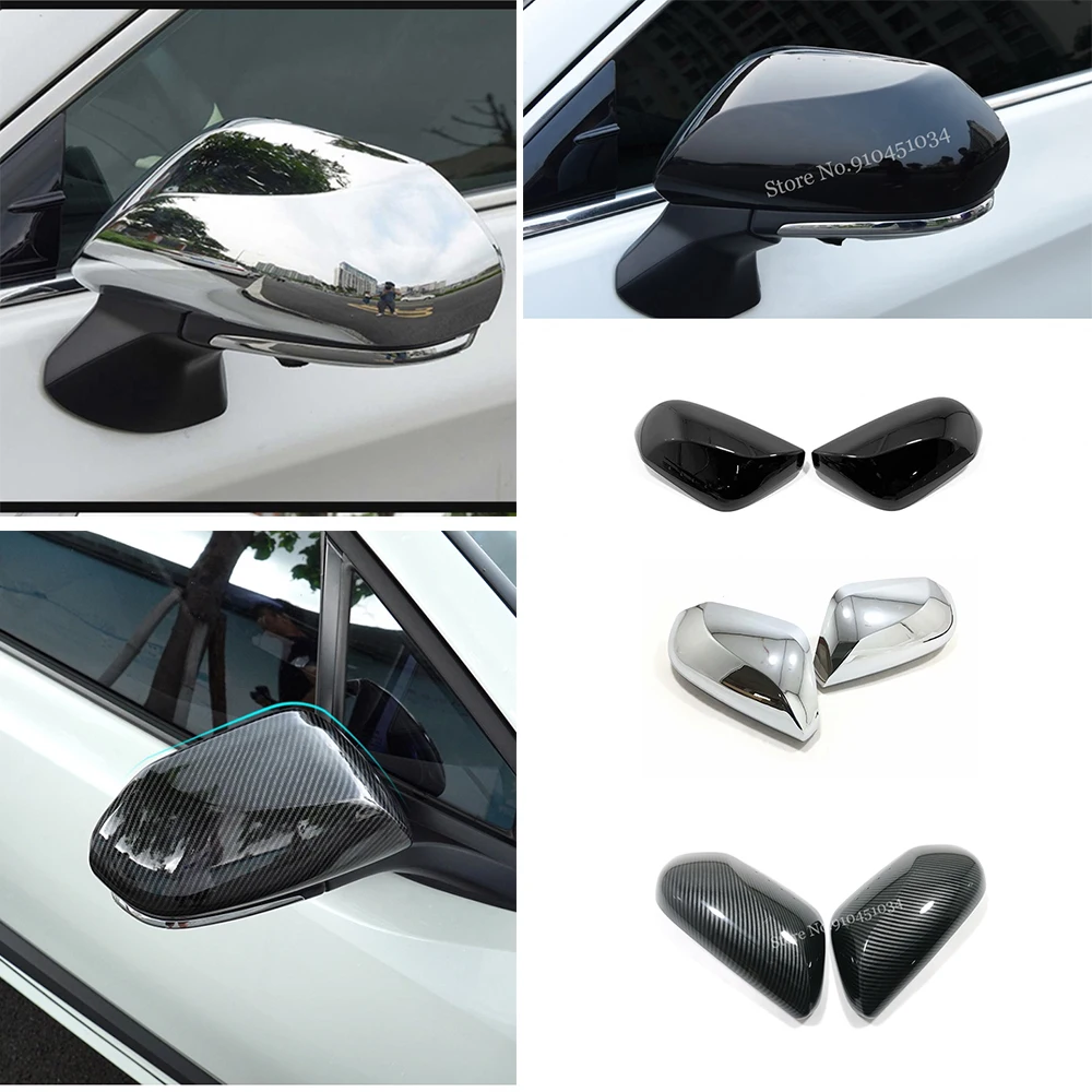 

ABS Chrome Car Side Door Rear View Mirror Cover Trims Sticker Styling For Toyota Camry 2018 2019 2020 2021 Accessories