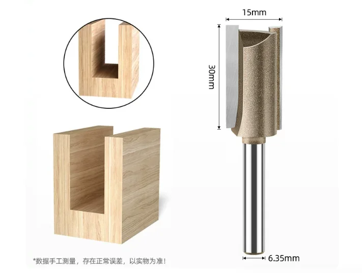 Double Edged Straight Router Bit Woodworking Milling Cutter for CNC Cutting Carving Grooving Trimming