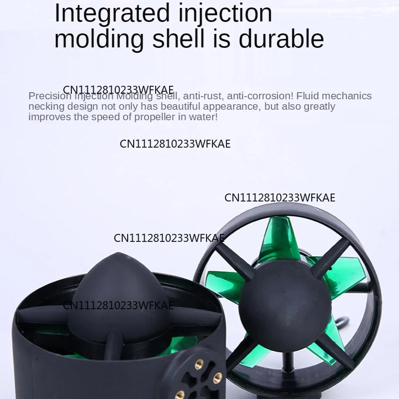 800W High Speed ROV Underwater Propeller for Fishing Boat Kayak Modified Submersible Robot 24-48V 10A 130N，1pc