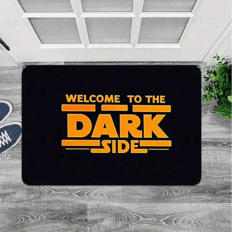 Concise Letter Printing Door Mat Join The Dark Side Washable Carpets for Home Room Decor Doorway Non Slip Entrance Kitchen Rugs