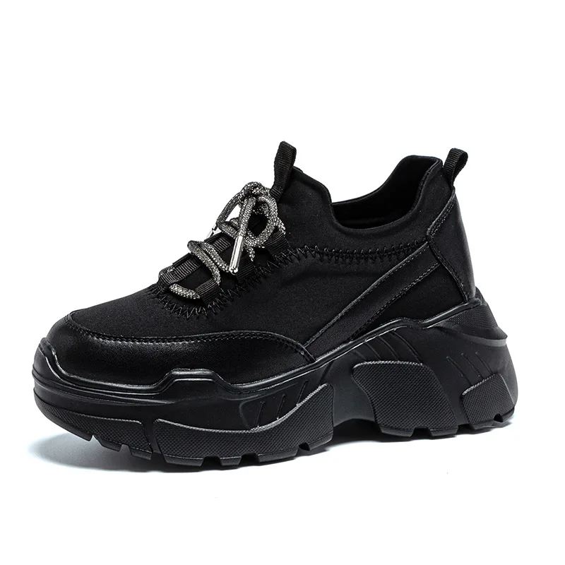 

Fujin/женские массивные кроссовки 7 см, повседневная обувь, модные кроссовки из натуральной кожи, удобная женская прогулочная обувь, осень-весна