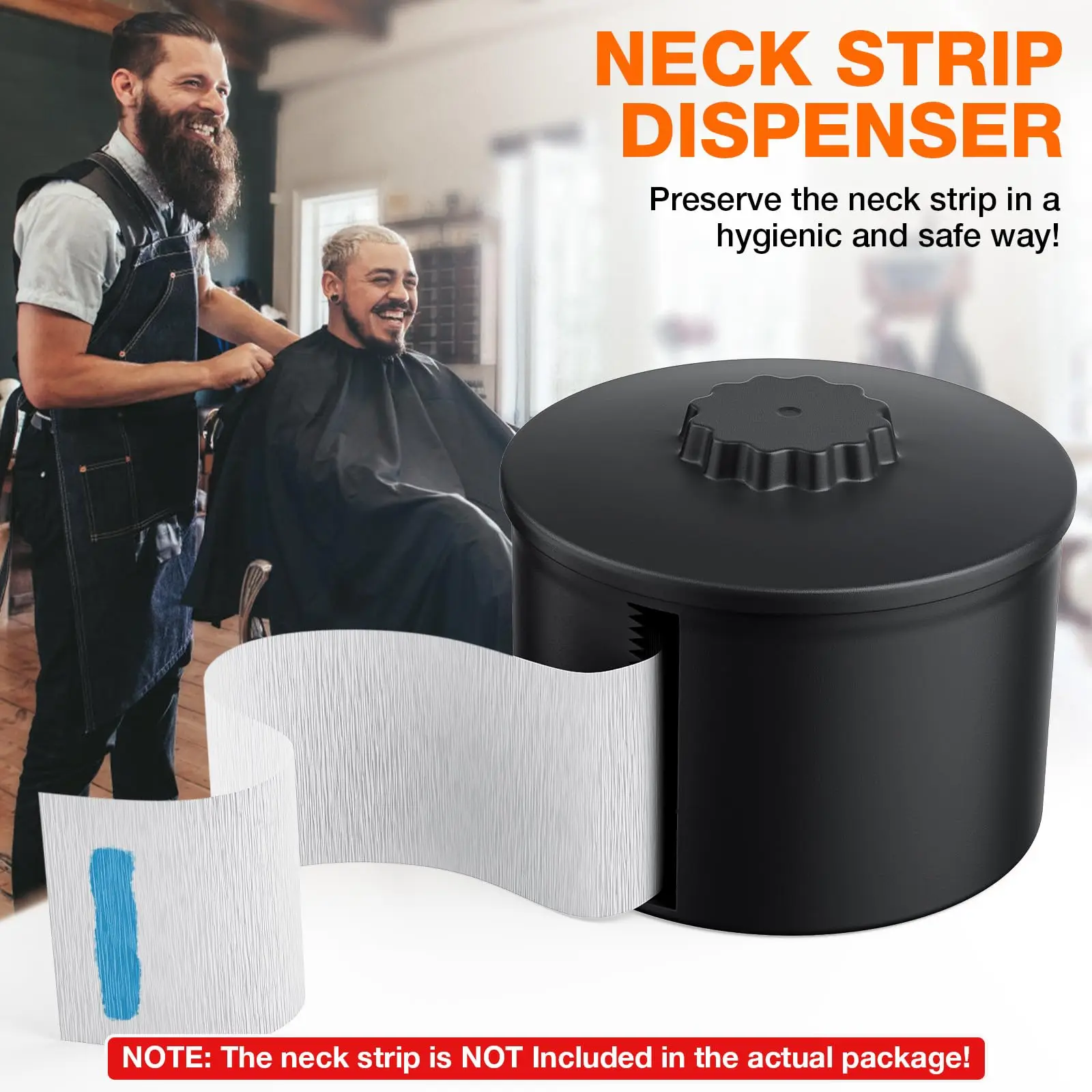 Salon Hair Neck Strip Paper Box Roll Holder Disposable Tissue Collar Tape Case Professional Styling Barbertop Tools Accessories