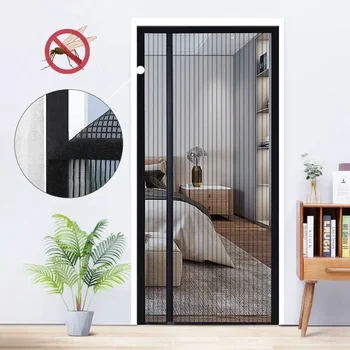 Self-closing Magnetic Insect Screen, Invisible Door Screen, Insect Screening Curtain, Magic Screen, Home Decoration 1
