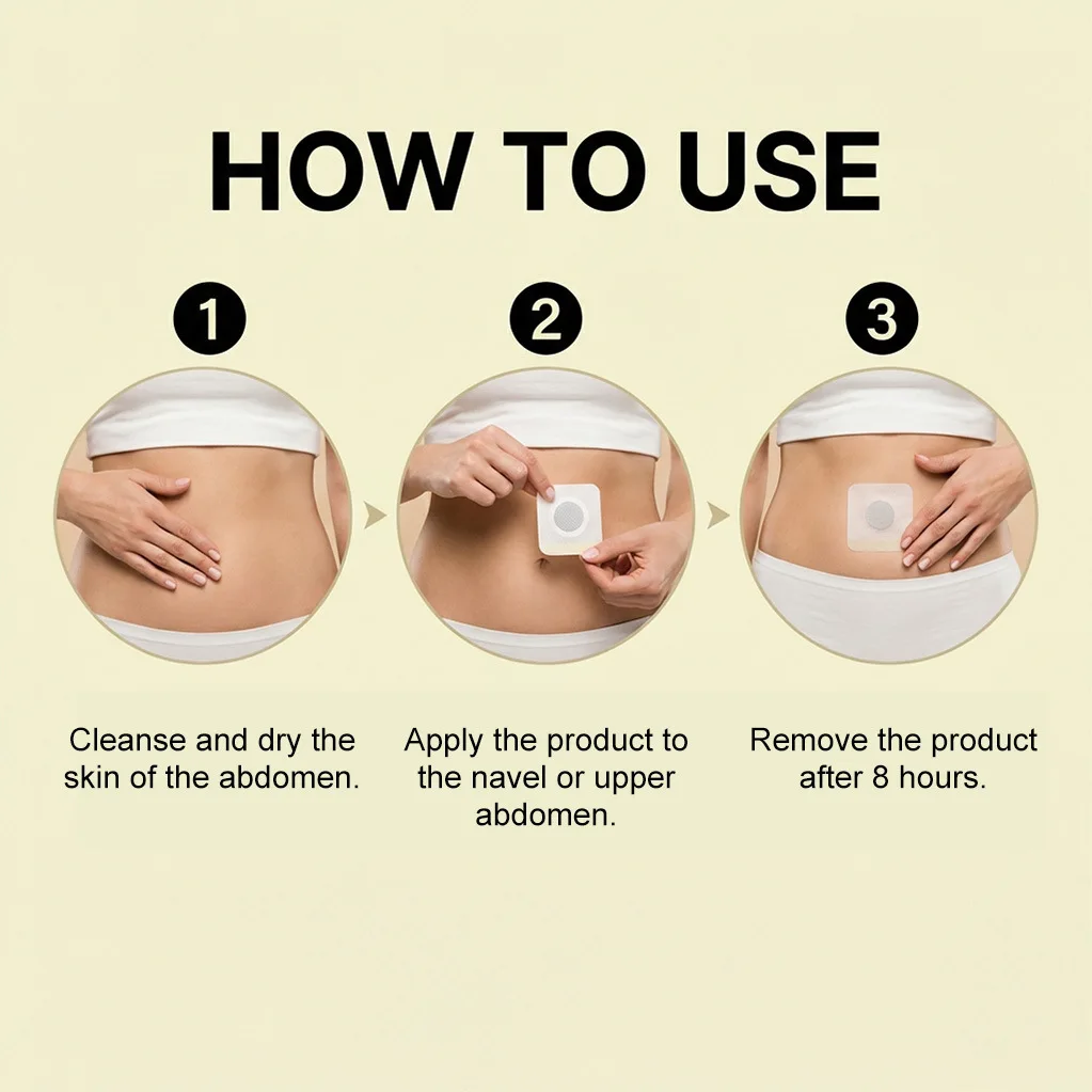 Belly Button Patch Tongue Coating Cleaning Long-Lasting Freshness Mouth Odor Removal Bad Breath Eliminator Refreshing Oral Care