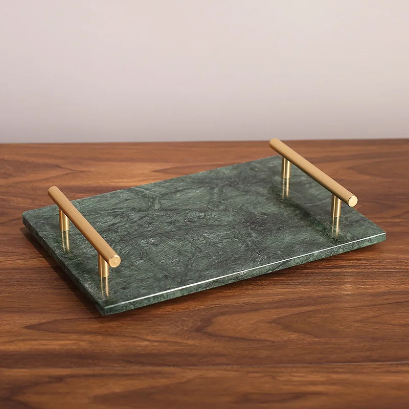 

Natural Stone Storage Tray Ornament Marble High-end Model Home Decor Living Room Cosmetic Shelf