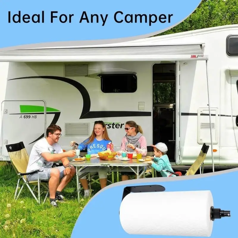 

652F Heavy Duty Steel Vertical Tissue Paper Dispenser Scratch Resistant Rack Adjustable Mounting Option for Camping Home Use