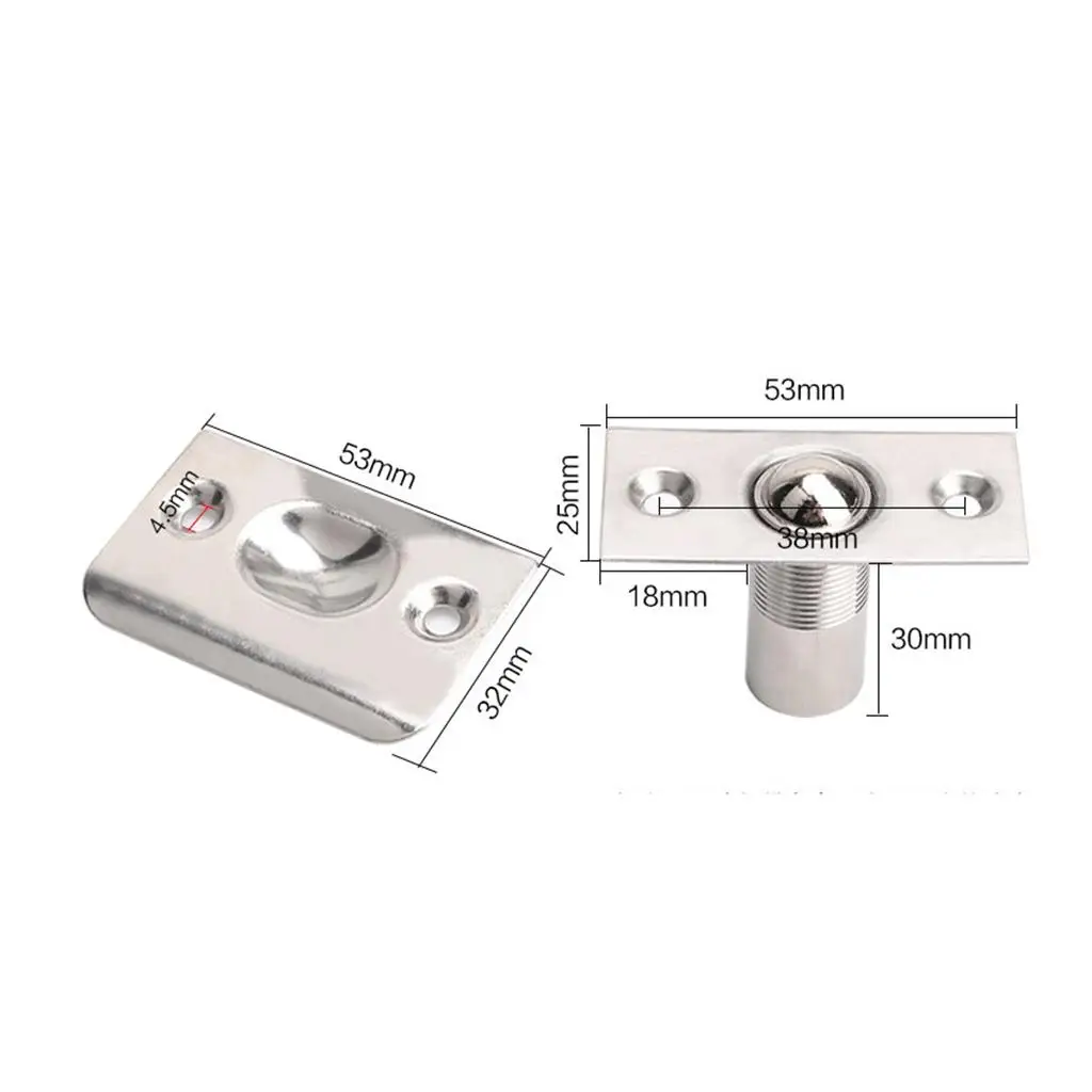 Cabinet Gate Door Latch Stainless Steel Adjustable Roller Catch Spring Loaded for Hotel Factory Shop
